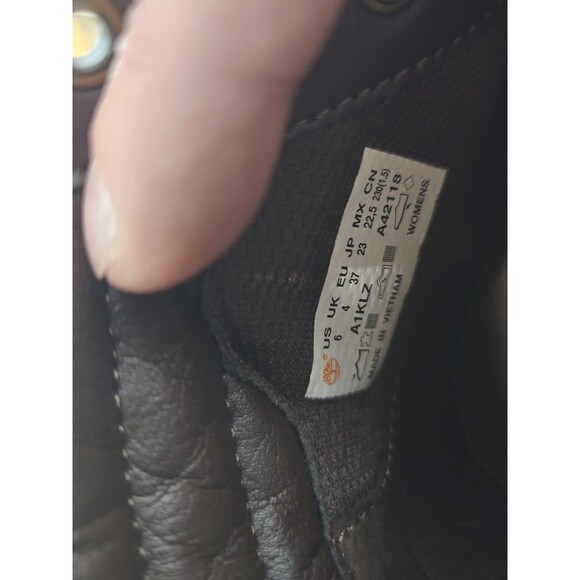 Timberland Boots Dausette Sneaker Boots in Wheat Nubuck Leather Womens Size 6 - Picture 8 of 11